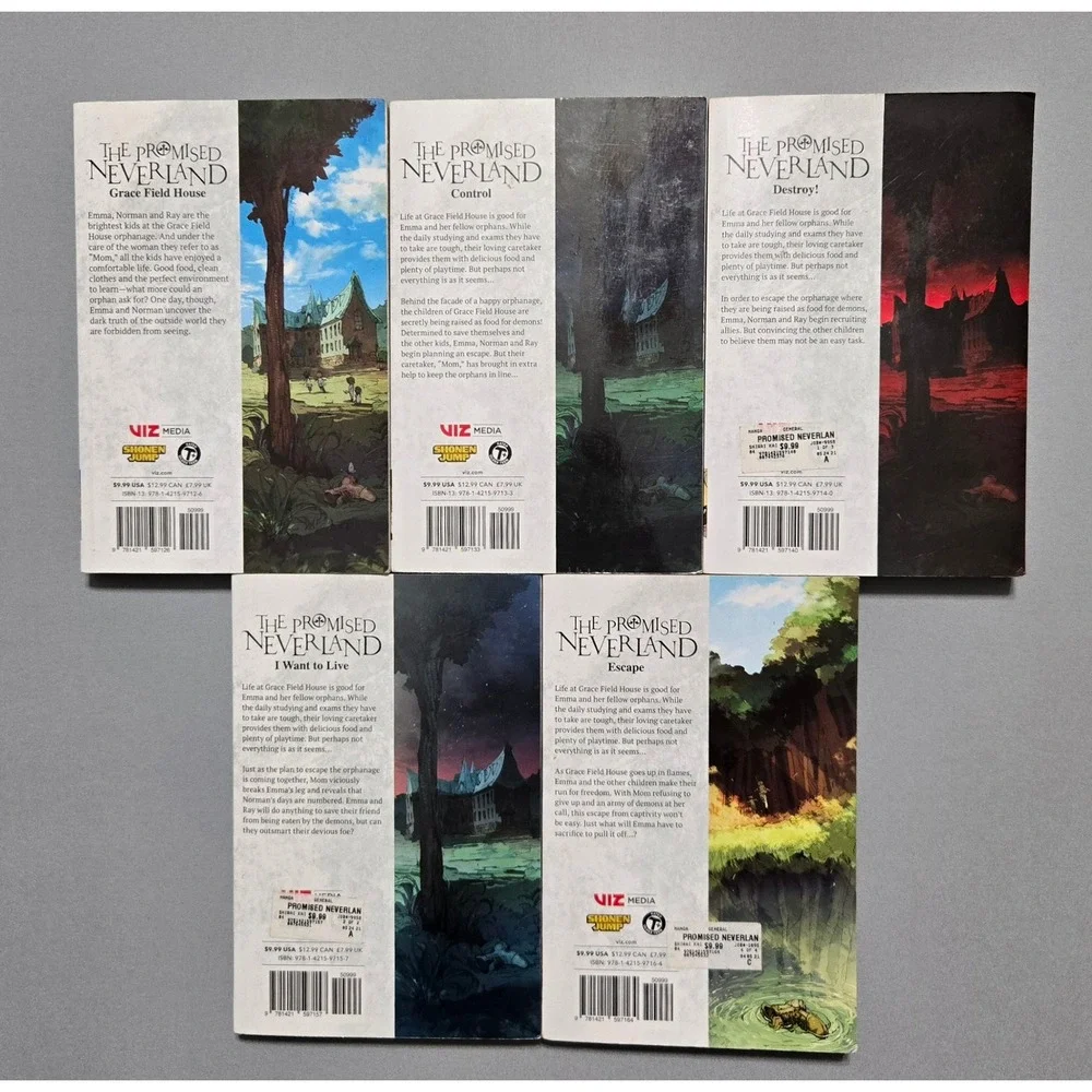 The Promised Neverland Manga Volumes 1-5 Kaiu Shirai Posuka Demizu Viz Media